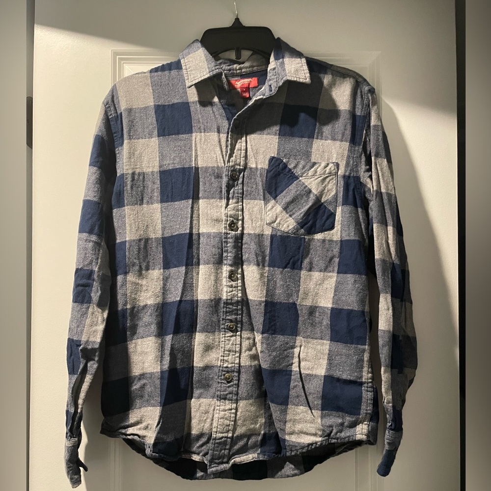 Small Men’s Gray and Blue Flannel from Arizona Jean Co.